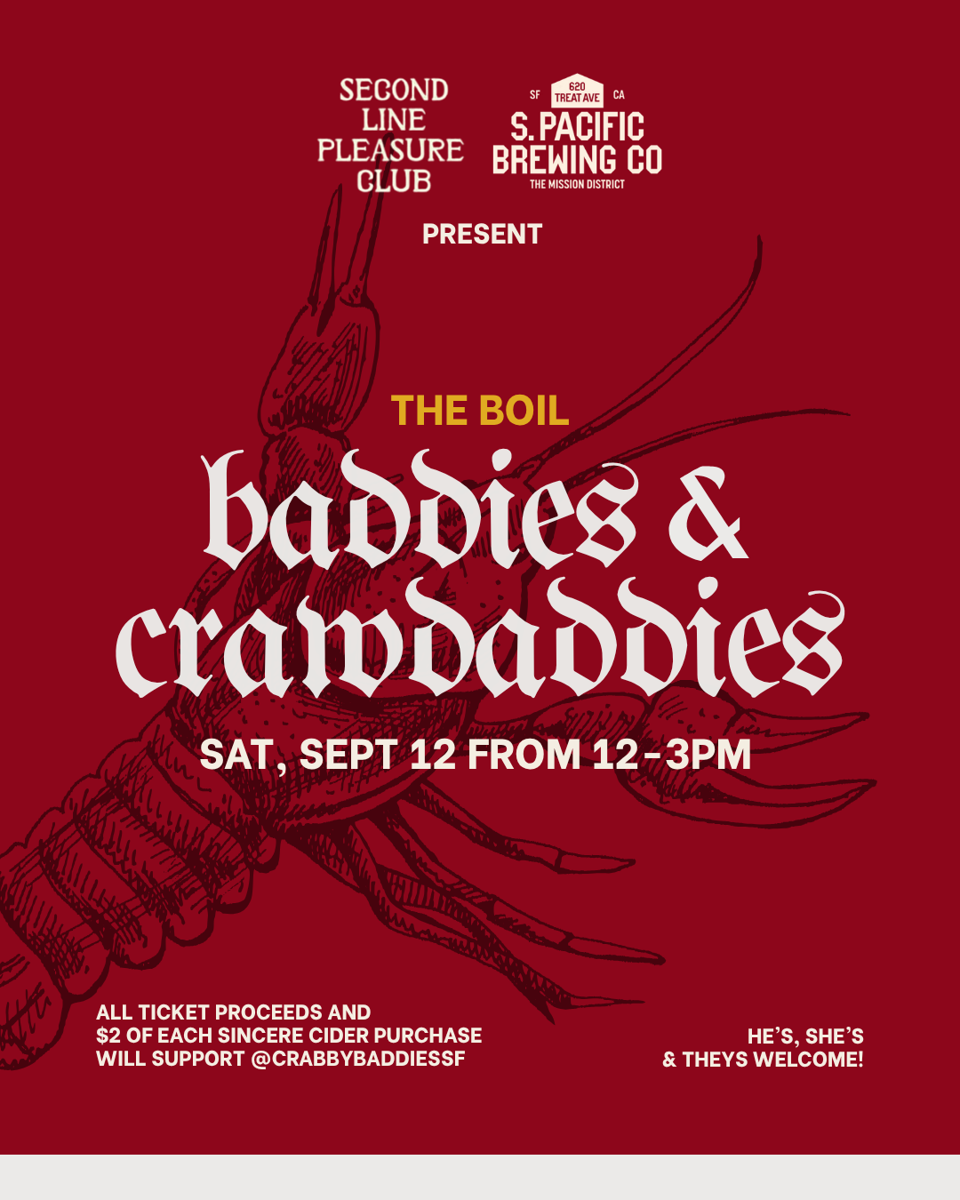 Baddies and Crawdaddies at Southern Pacific Brewing San Francisco — Second Line Pleasure Club